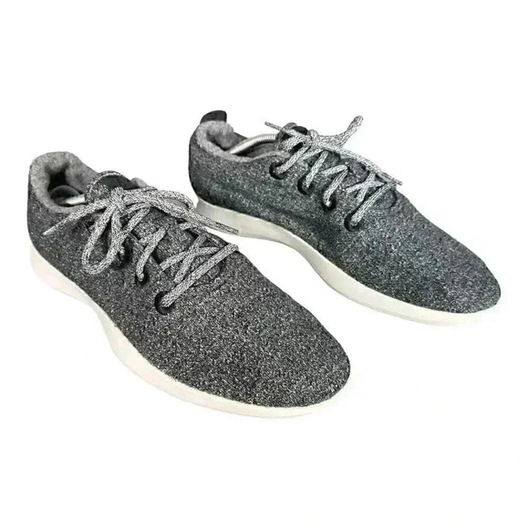 Allbirds Wool Runners Running Shoes Gray Mens 13 Merino Wool Lace Up Extra Laces - Picture 2 of 8